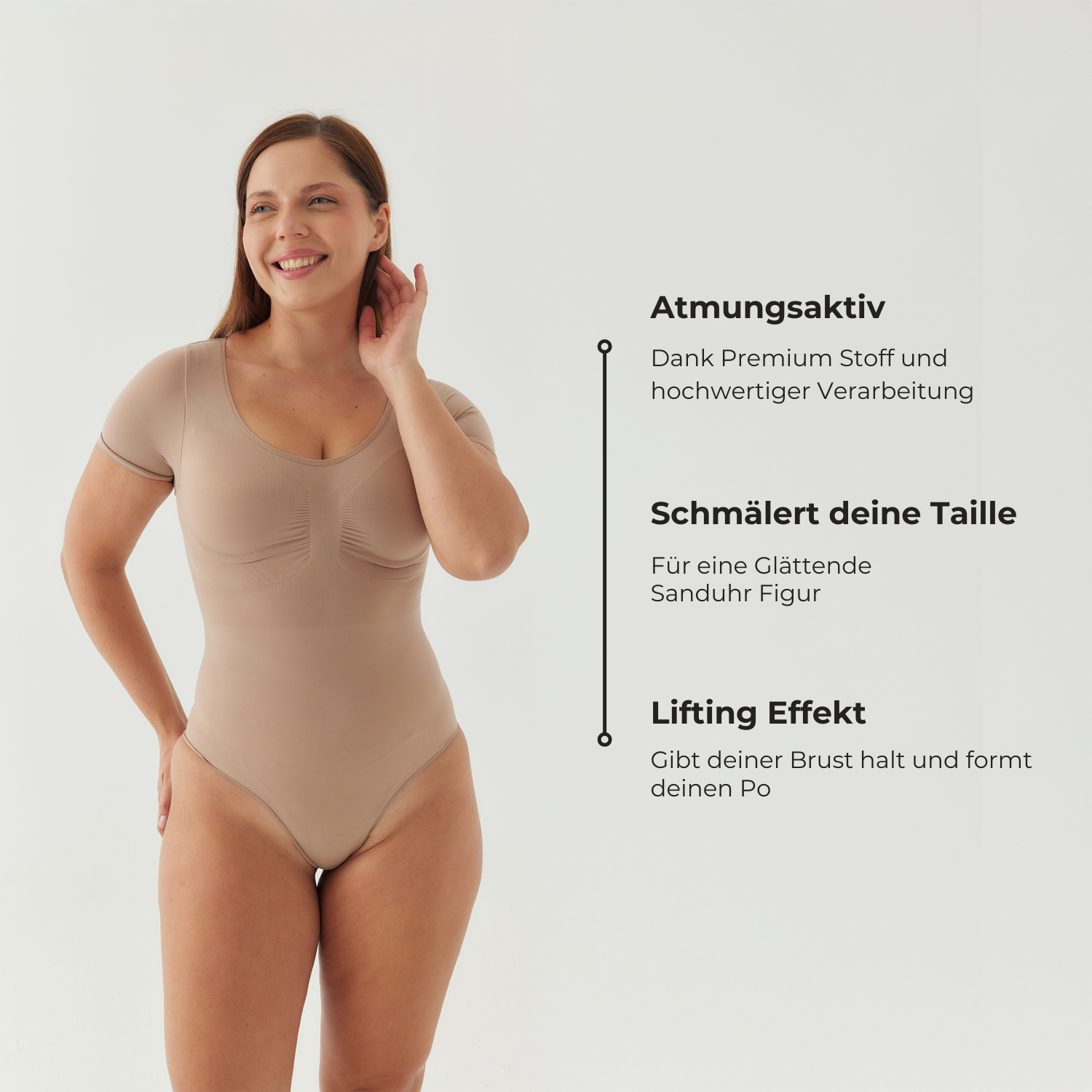 Bodysuit Sculpting Shapewear T-Shirt with Briefs