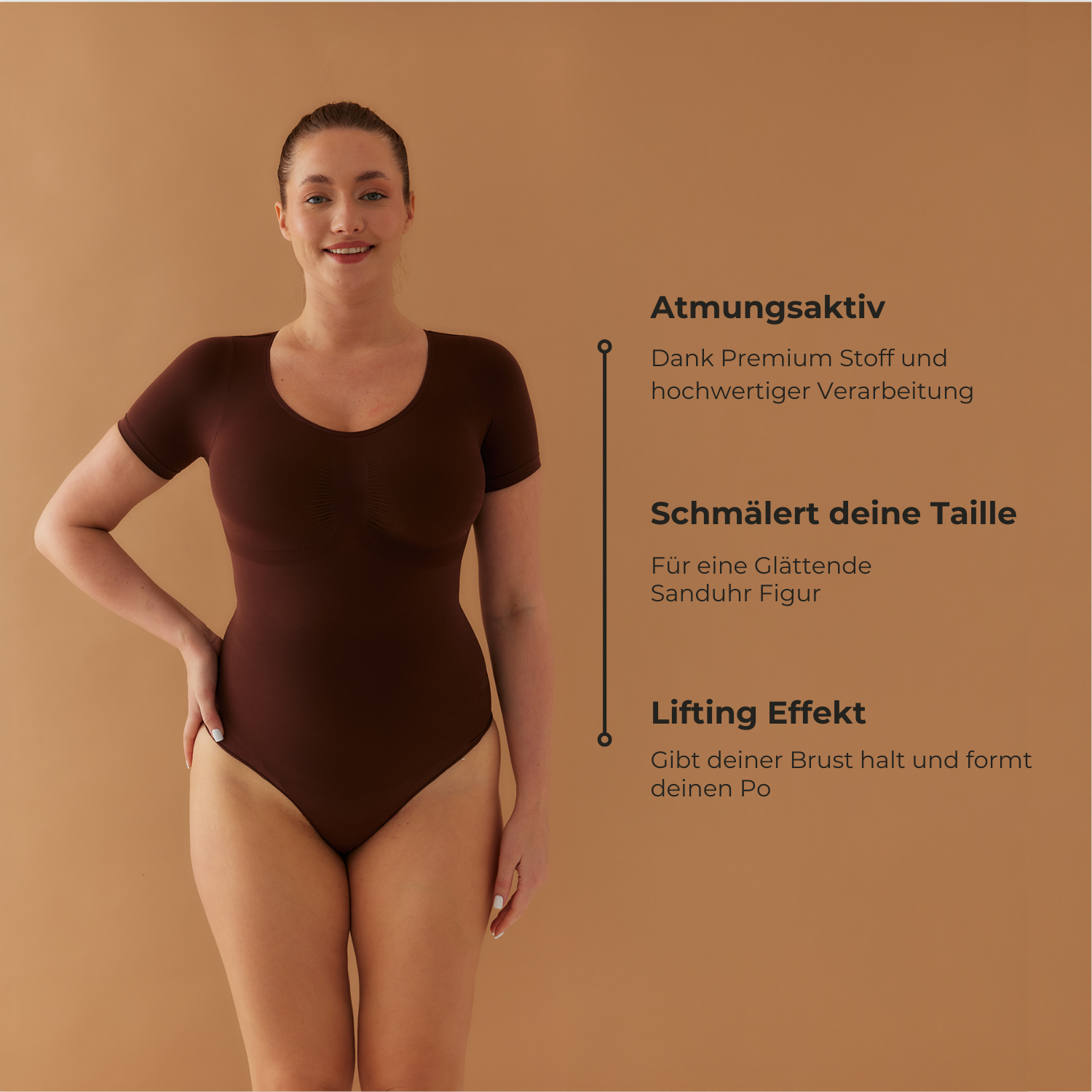 Bodysuit Sculpting Shapewear T-Shirt with Briefs