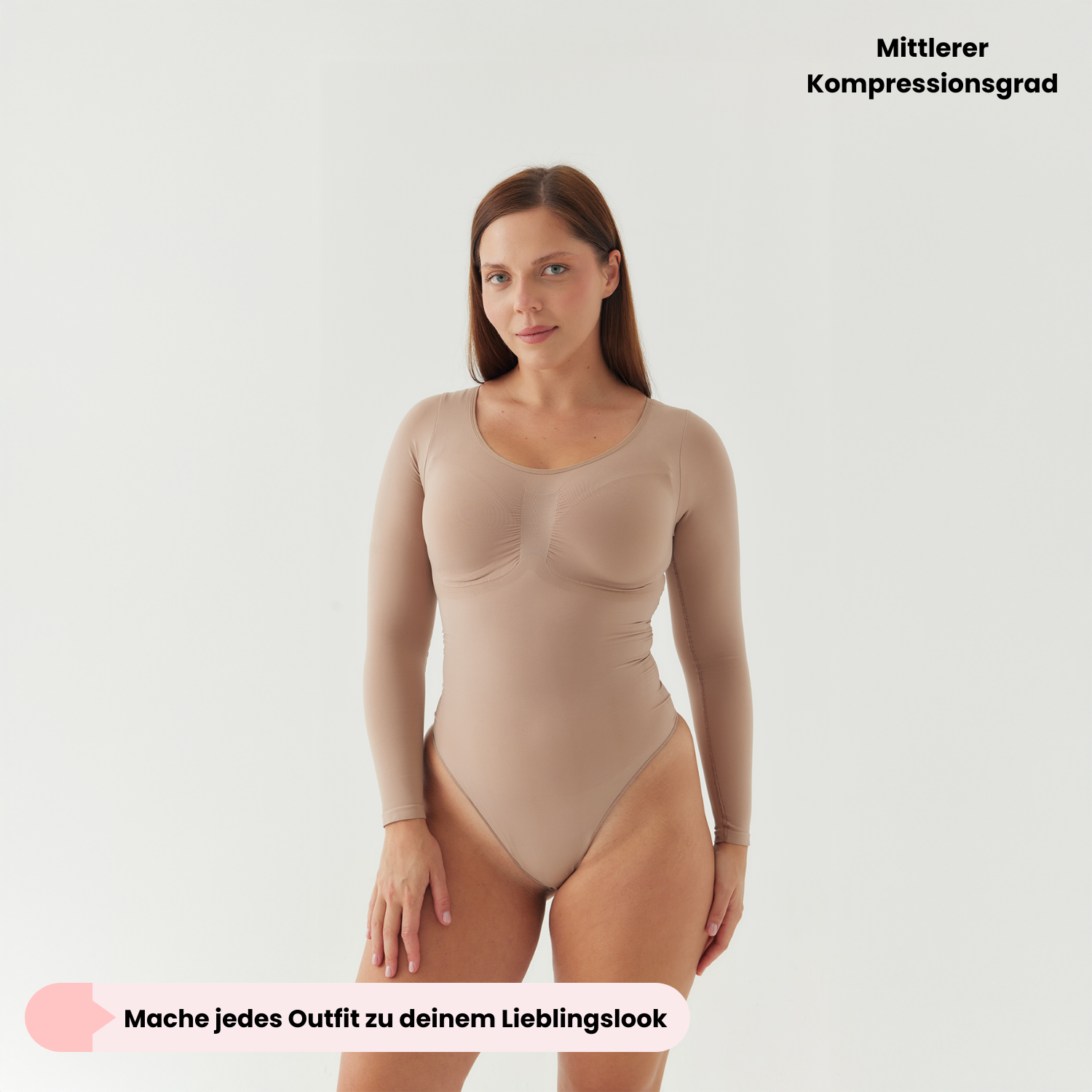 Body sculptant à manches longues