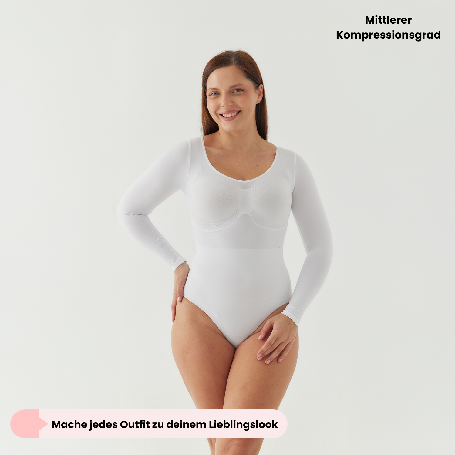 Body sculptant à manches longues